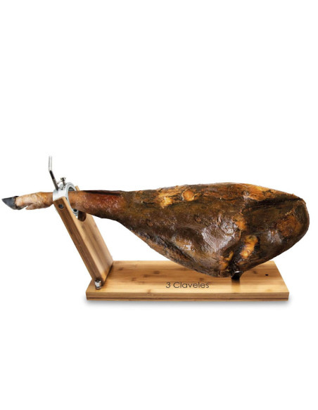 Wooden Rotating Ham Holder, 3 claveles