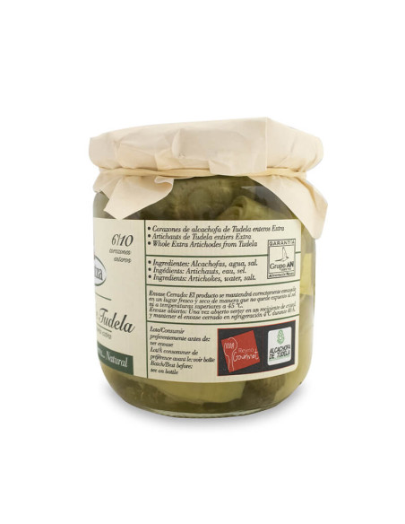 Artichoke hearts, 6-10 hearts, PGI Tudela, 415g Jar