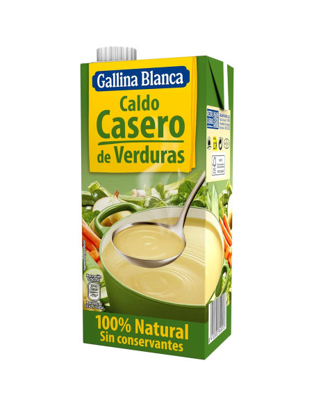 100% Natural Vegetable Stew Broth Gallina Blanca Casero de Verduras 1L